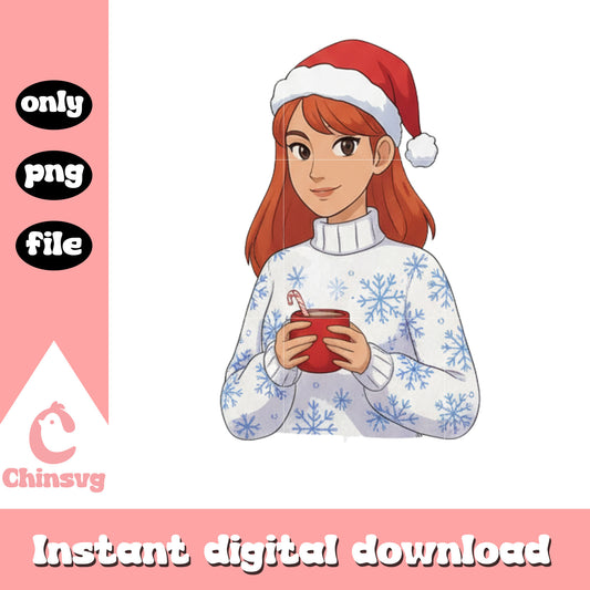 Mira christmas sweater design png, christmas kpop png