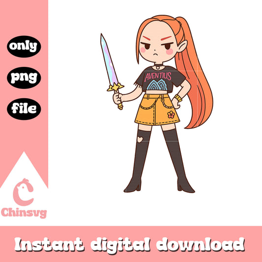 Mira hunter outfit design png, huntrix cartoon characters png