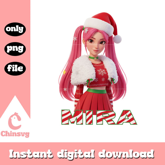 Mira huntrix christmas clothes design png, mira kpop demon hunters png