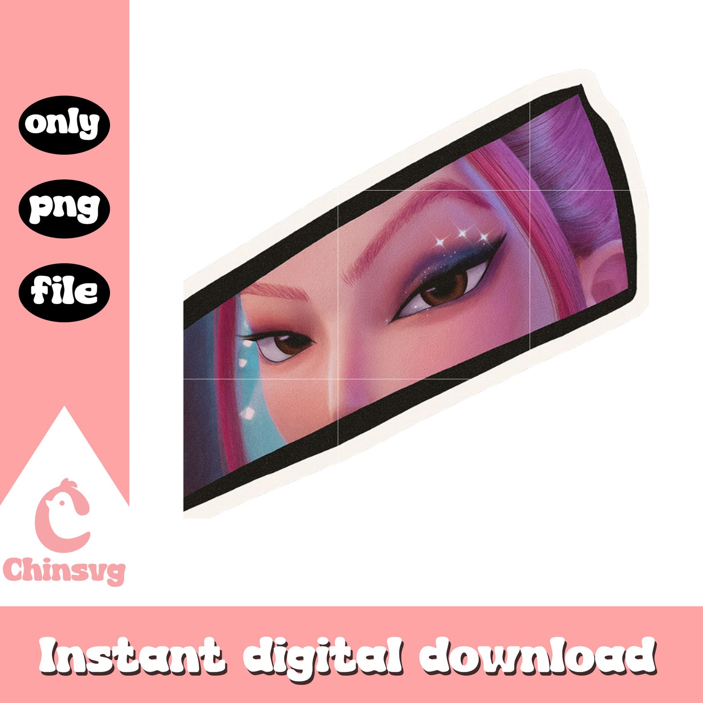 Mira huntrix eyes design png, huntrix characters png