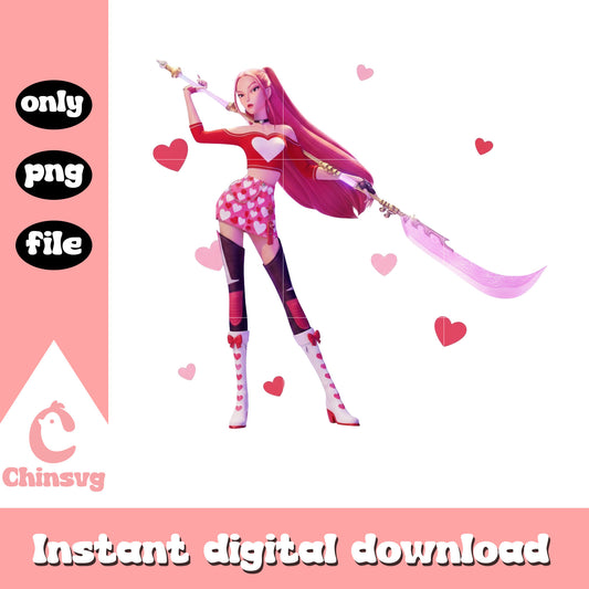 Mira love kpop huntrix png, kpop valentines cards​ png