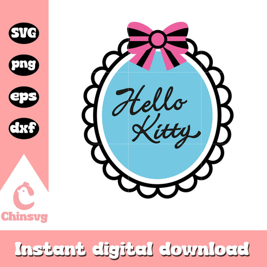 Mirror cartoon hello kitty svg, hello kitty mirror svg, kitty cat svg