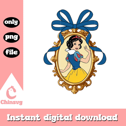 Mirror navy bow snow white princess png, disney princess character png