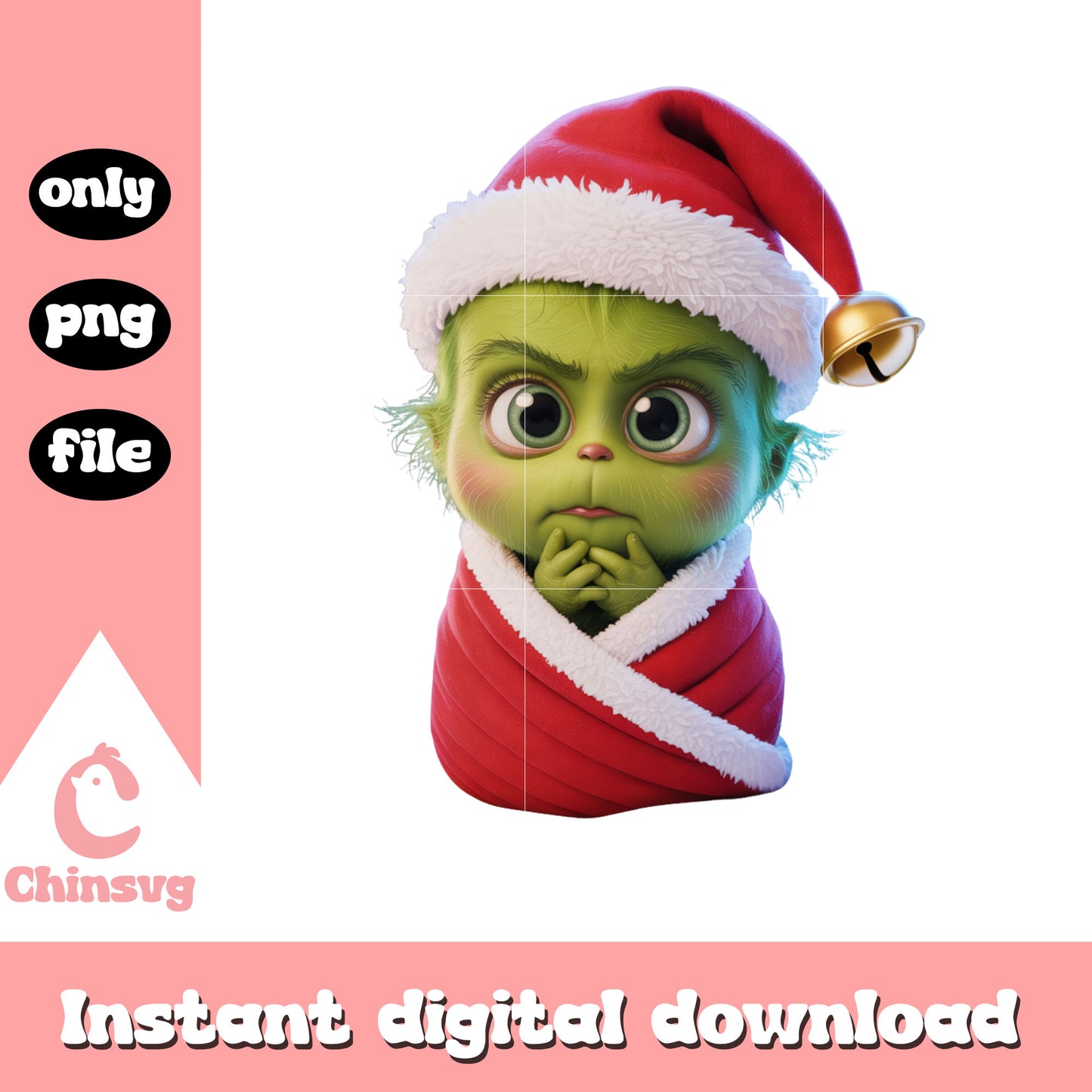 Mischief grinch christmas santa png, baby grinch doll png