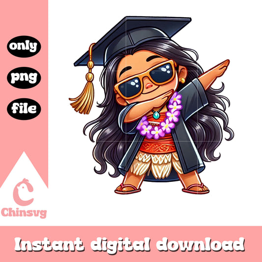 Moana disney graduation day design png, moana movie png