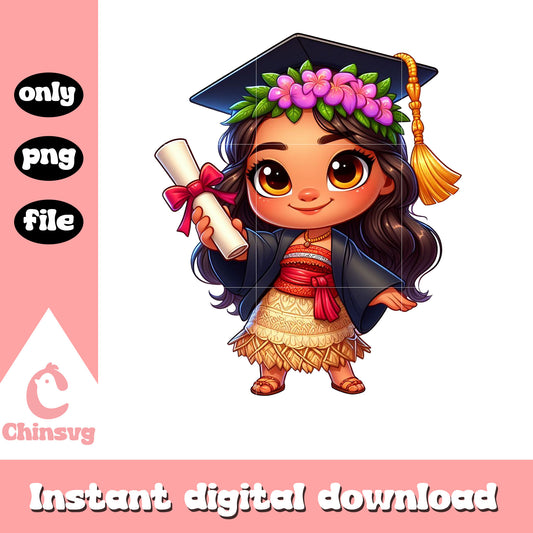 Moana disney graduation design png, moana disney png, graduation png