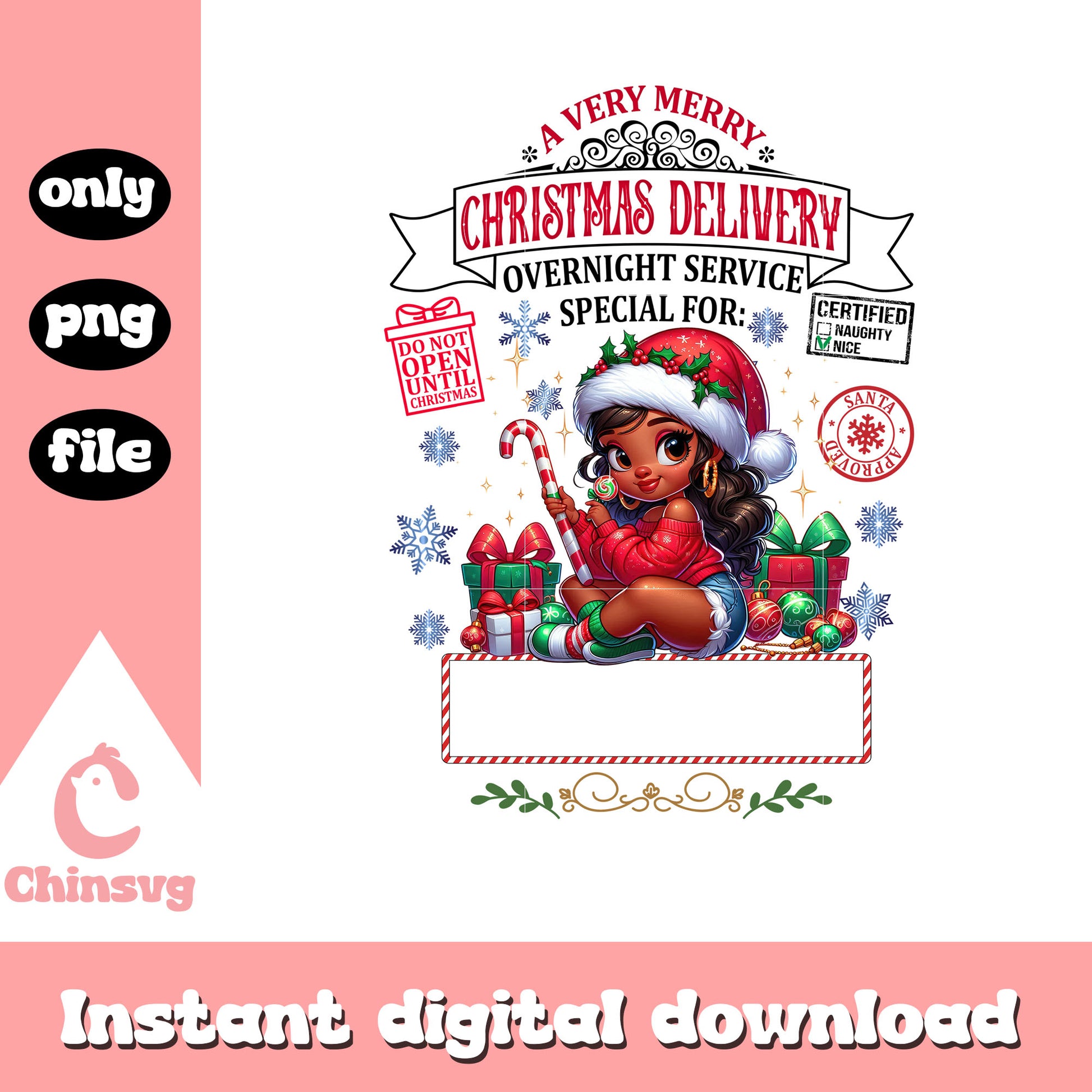 Moana princess merry christmas delivery png, disneyland christmas png