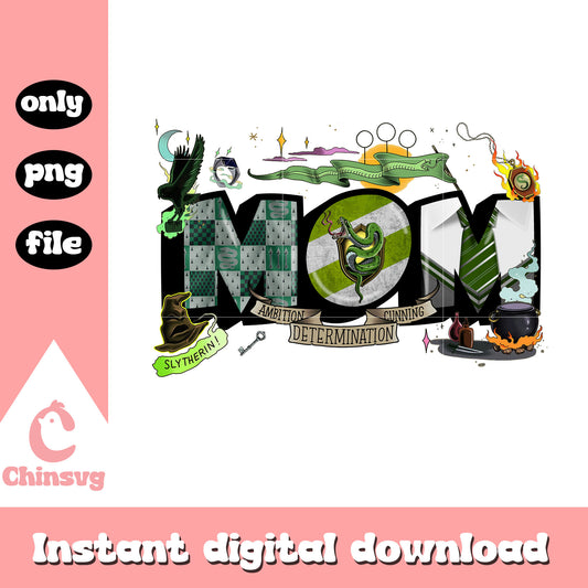 Mom Slytherin font design png, harry potter png, Slytherin png