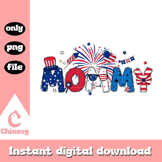 Mommy america png, mom america july 4th png, july 4th png
