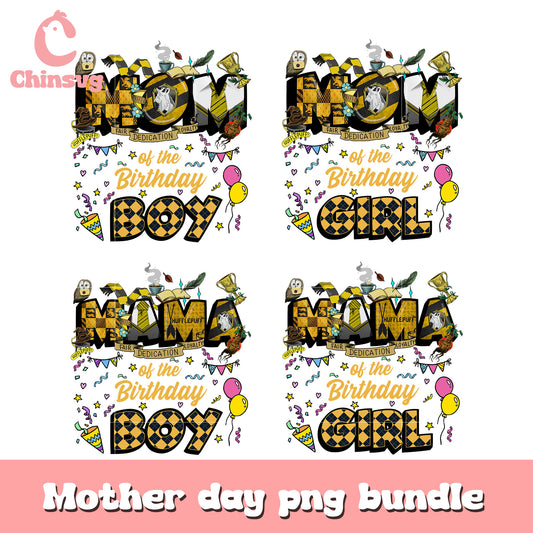 Mom of the birthday boy Hufflepuff bundle png, harry potter​ logo png