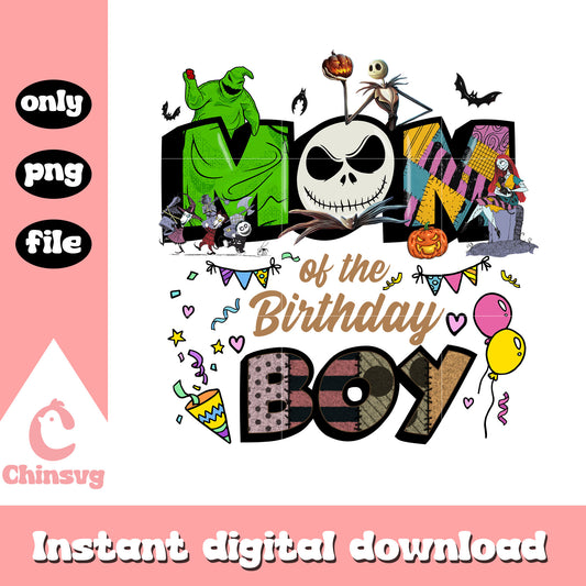 Mom of the birthday boy design png, Jack Skellington png