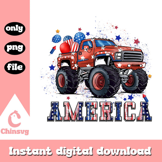 Monster Trucks 4th of july png, Monster Trucks america png