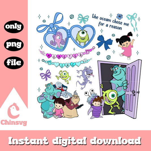 Monster inc cartoon mirror coquette png, monster inc png