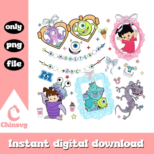 Monster inc cartoon wall mirror png, monster inc cartoon png