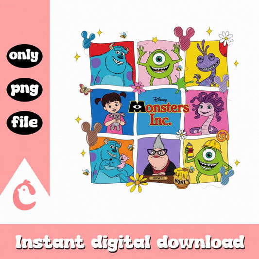 Monsters Inc Characters PNG, Disney Pixar PNG, Sulley Mike PNG