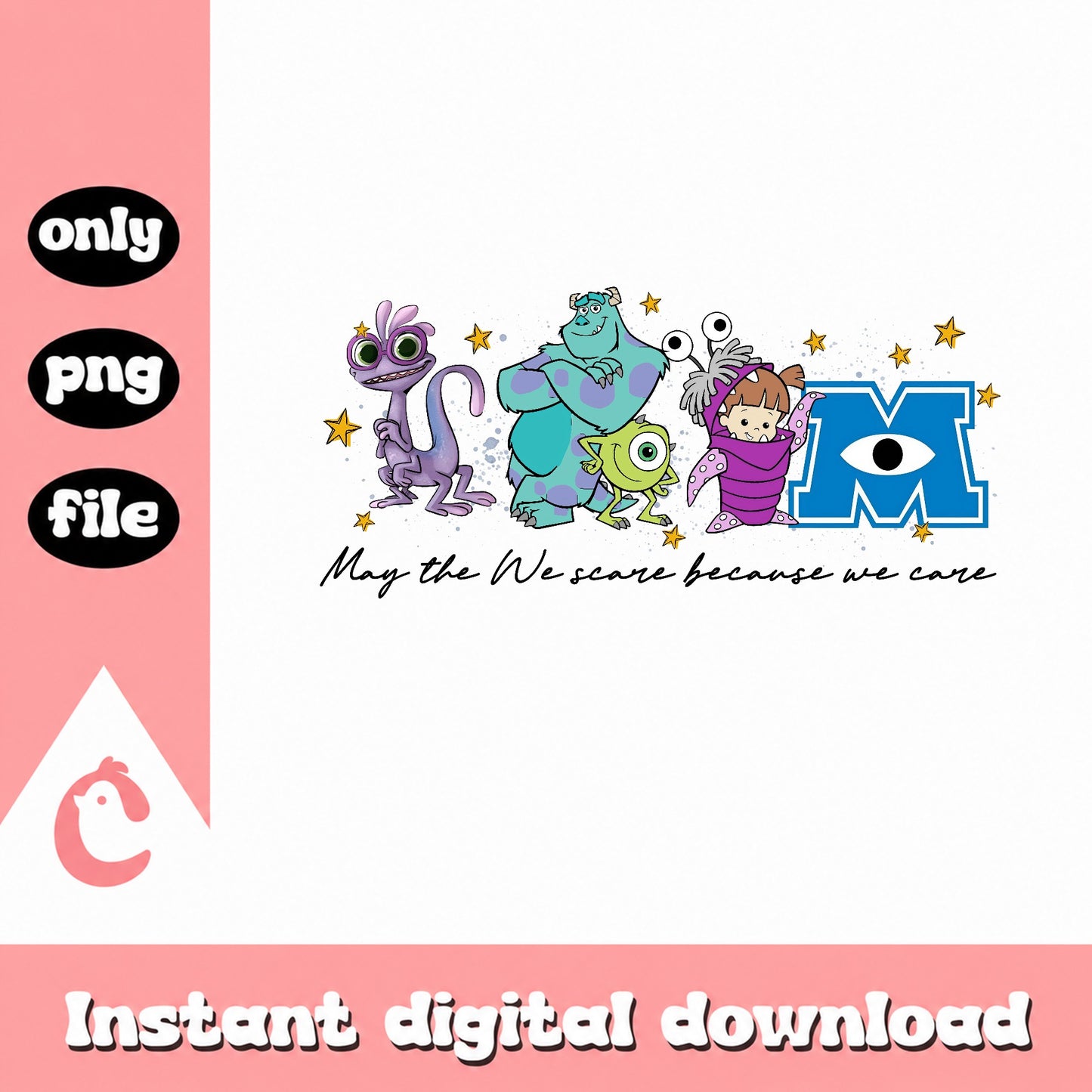 Monsters Inc Characters PNG, Disney Pixar PNG, We Scare Because We Care PNG