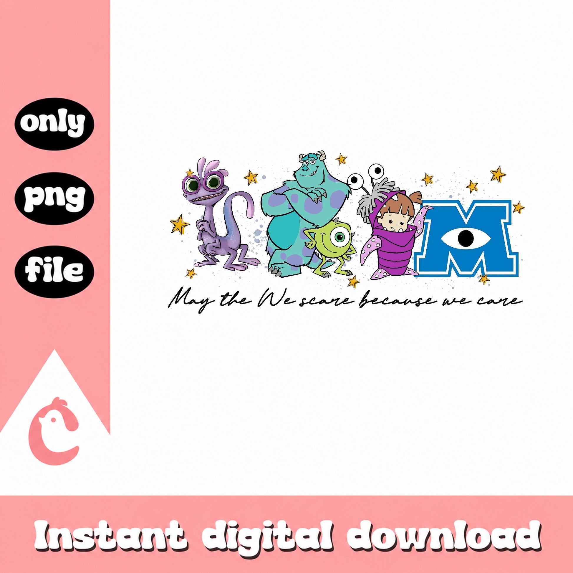 Monsters Inc Characters PNG, Disney Pixar PNG, We Scare Because We Care PNG