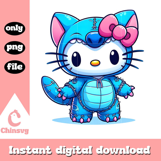 Monster stitch hello kitty costume png, hello kitty png, stitch png