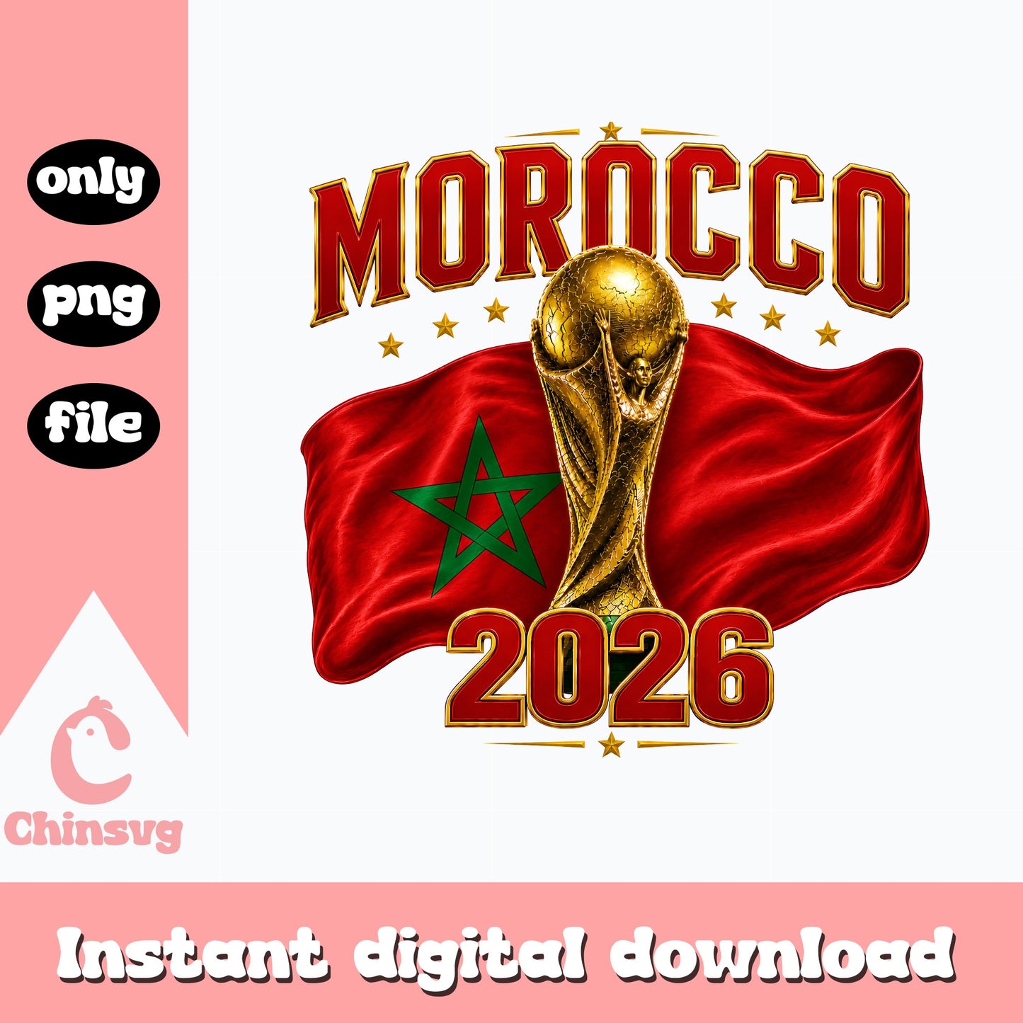 Morocco 2026 World Cup PNG, Morocco Flag Soccer PNG, Football PNG