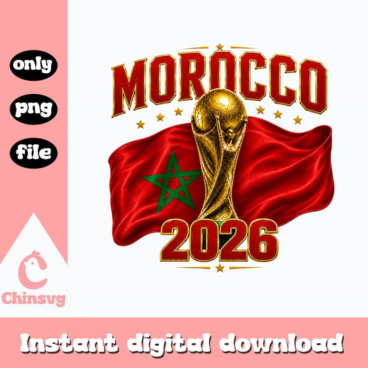 Morocco 2026 World Cup PNG, Morocco Flag Soccer PNG, Football PNG
