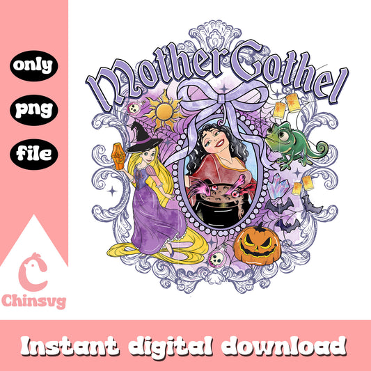 MotherGothel and rapunzell princess png, disney princess png, evil disney characters png