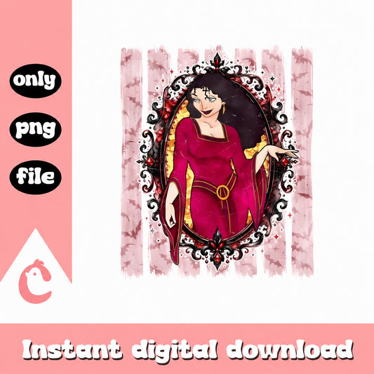 Mother Gothel PNG, Tangled Disney Character, Instant Download PNG