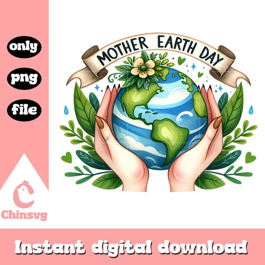 Mother earth day symbol design png, earth day crafts png