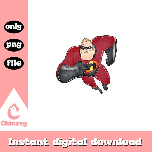 Mr. Incredible character png, daddy white png, disney png
