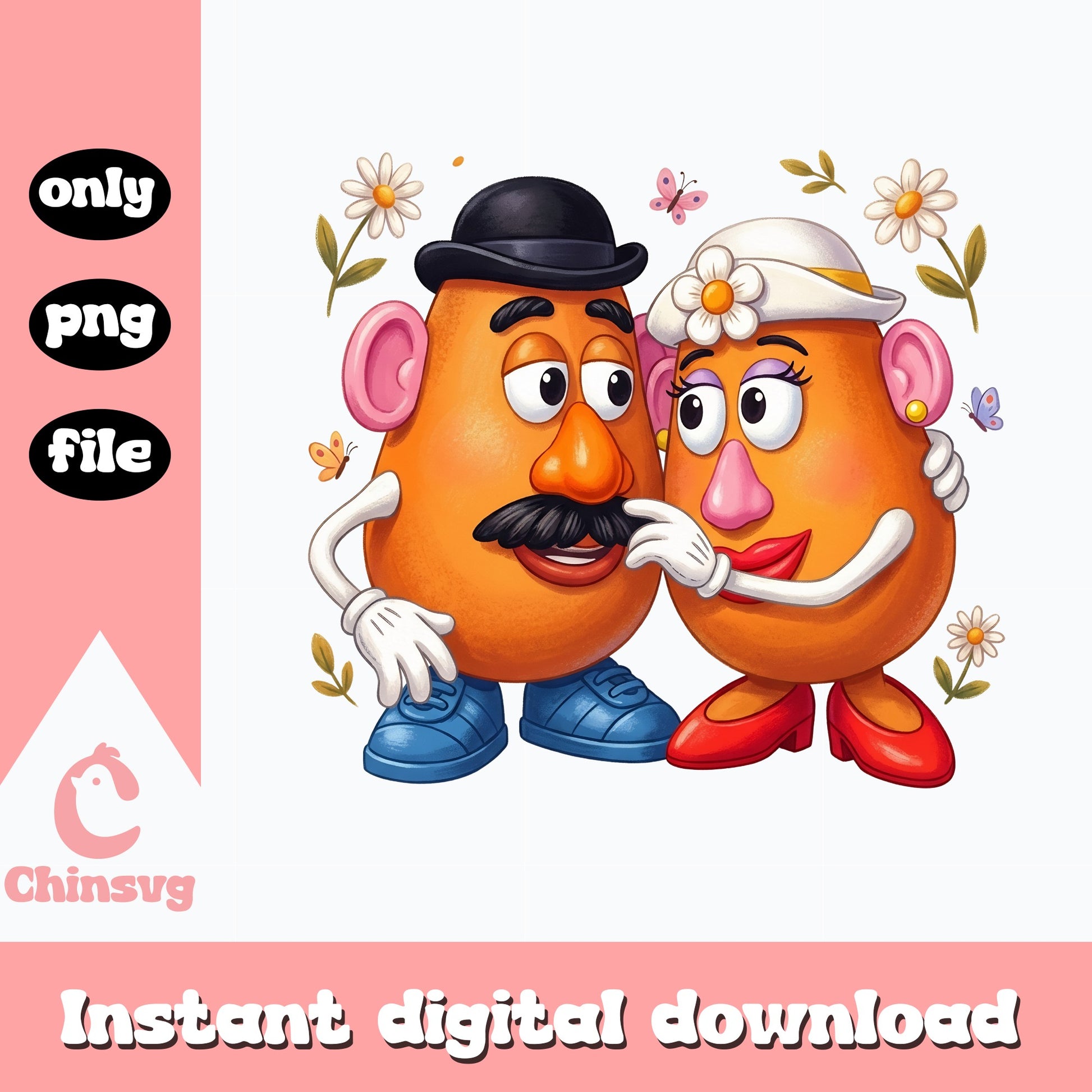 Mr And Mrs Potato Head Couple PNG, Toy Story PNG, Disney PNG