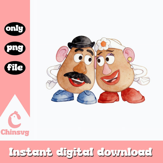 Mr And Mrs Potato Head PNG, Toy Story PNG, Disney Pixar PNG