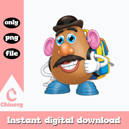 Mr Potato Head Back To School PNG, Toy Story PNG, Disney PNG