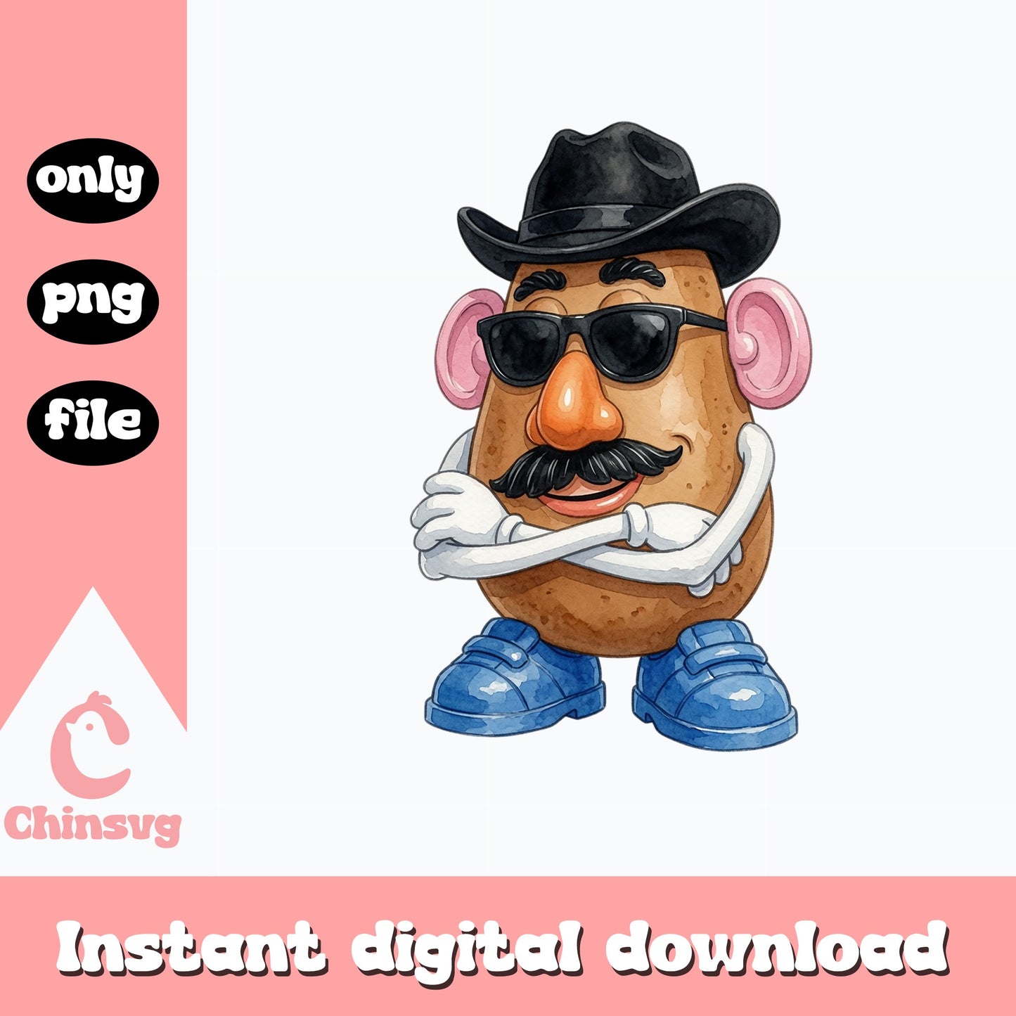 Mr Potato Head Cowboy PNG, Toy Story PNG, Disney PNG