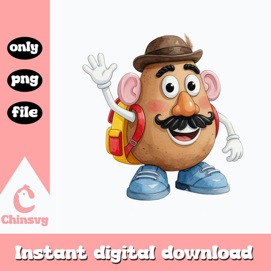 Mr Potato Head Watercolor PNG, Toy Story Character PNG, Disney PNG