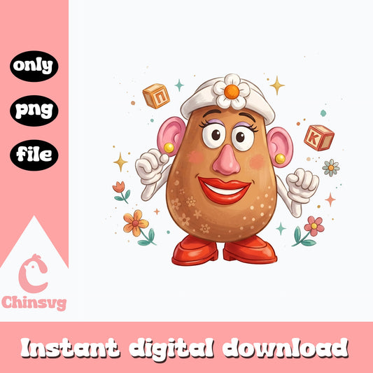 Mrs Potato Head Toy Story PNG, Disney Pixar PNG, Sublimation PNG