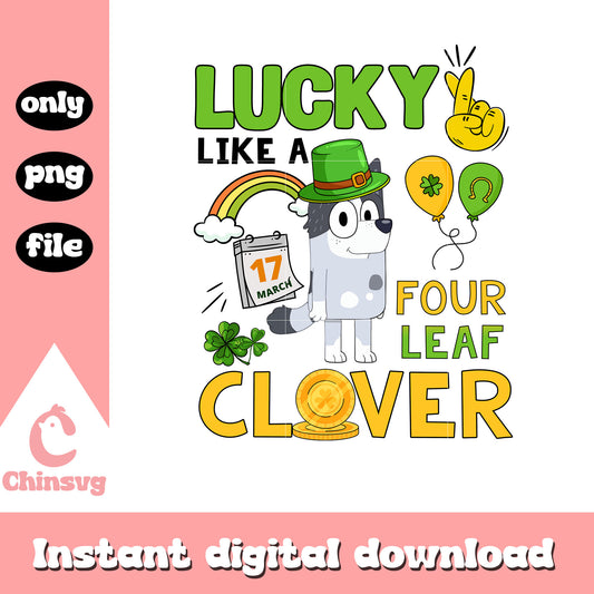 Muffin lucky like a four leaf clover png, patrick's day png