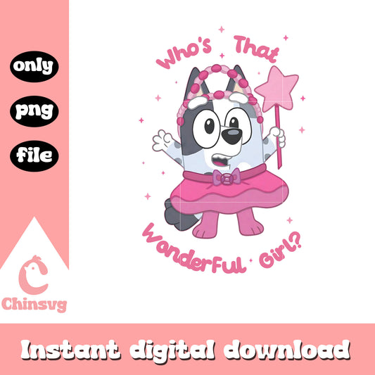 Muffin who's that wonderful girl design png, wonderful girl png