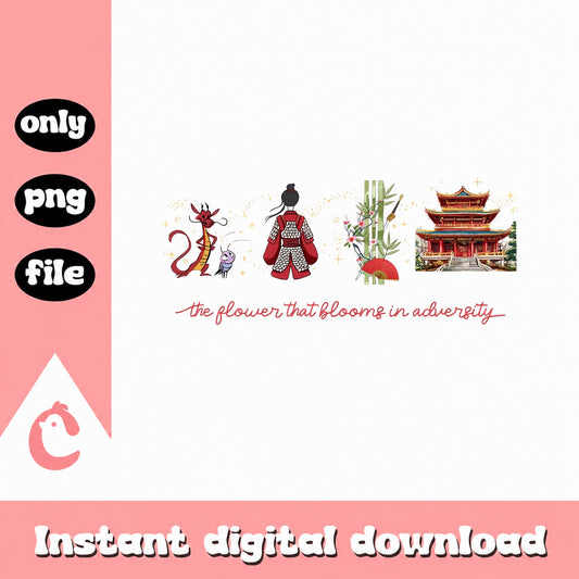 Mulan Disney Princess SVG Bundle, Chinese Culture Clipart, PNG