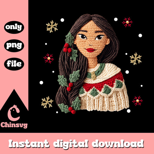 Mulan ugly christmas sweater crochet png, christmas sweaters png