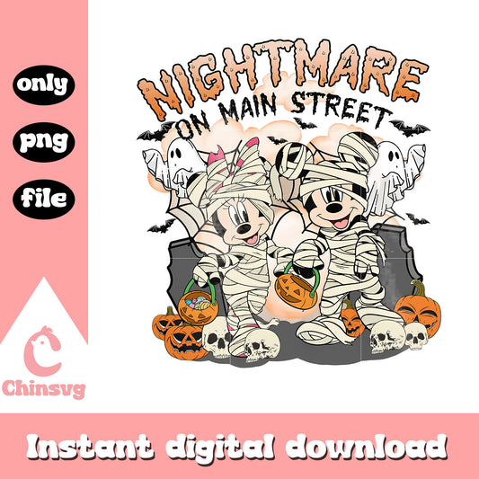 Mummy minnie mickey nightmare on main street png, minnie and mickey png