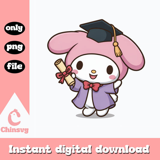 My Melody Graduation PNG, Sanrio Graduation PNG, Class Of 2025 PNG