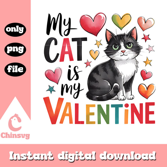My cat is my valentine png, be my valentine png, cat png