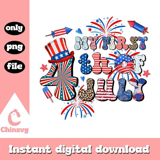 My first 4th of july​ png, first 4th july png, happy 4th july png