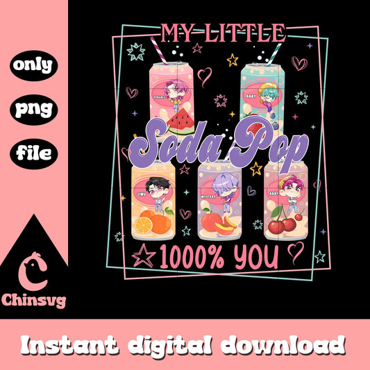 My little soda pop 1000% you design png, kpop demon hunter png