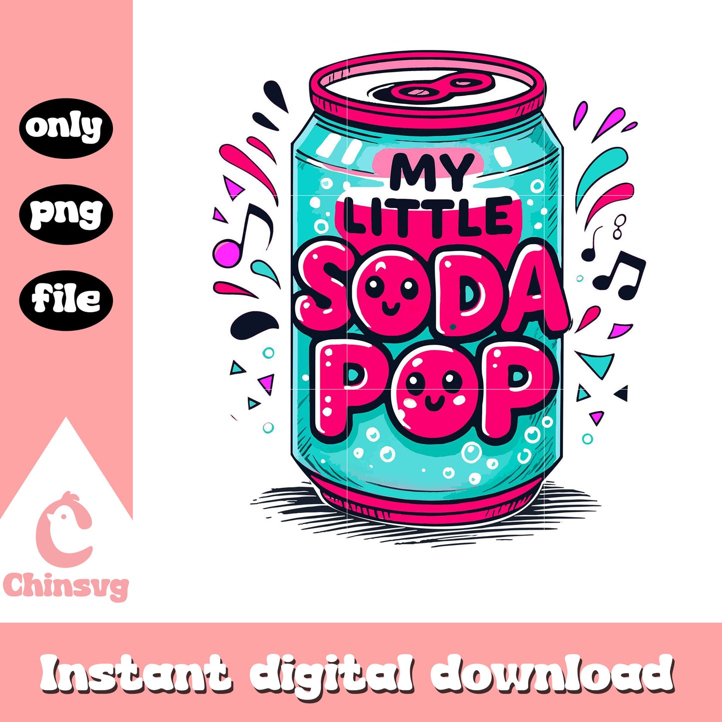 My little soda pop saja boys design png, saja boys soda png