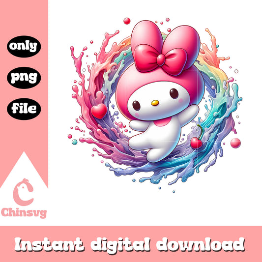 My melody sweet design png, my melody png, sanrio png