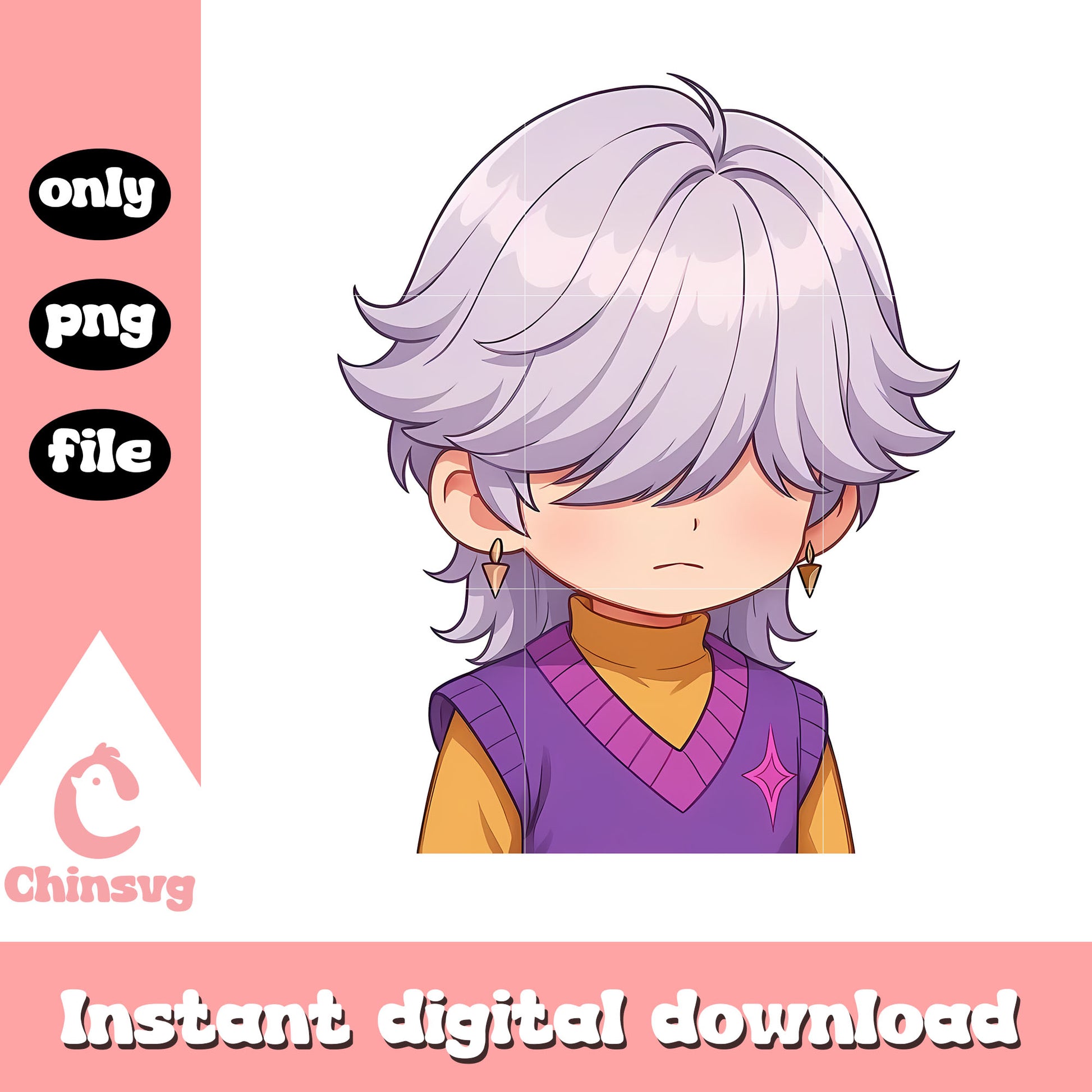 Mystery character kpop design png, mystery huntrix png