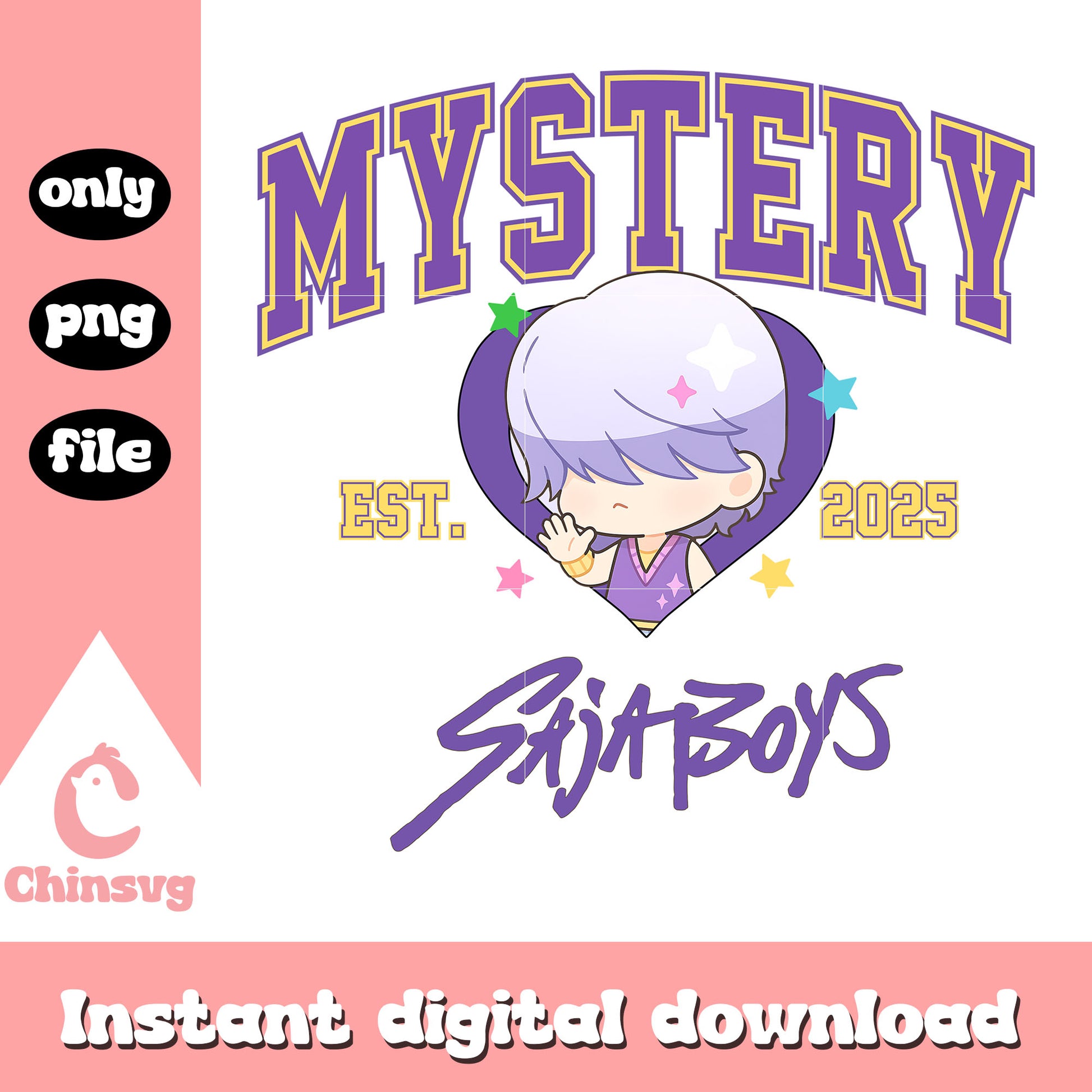 Mystery saja boys est 2025 png, mystery kpop demon hunters png