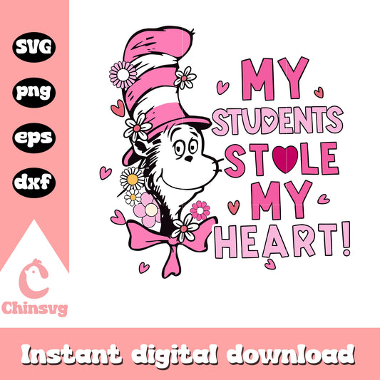 My student sotle my heart svg, the grinch svg, christmas svg