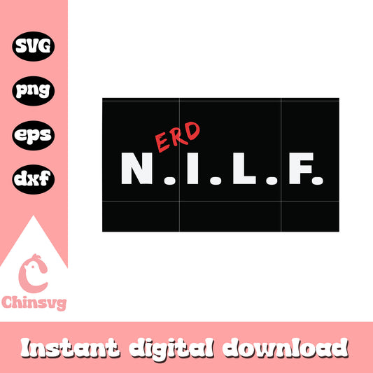 N.I.L.F nerd logo design svg, trending logo svg, N.I.L.F svg