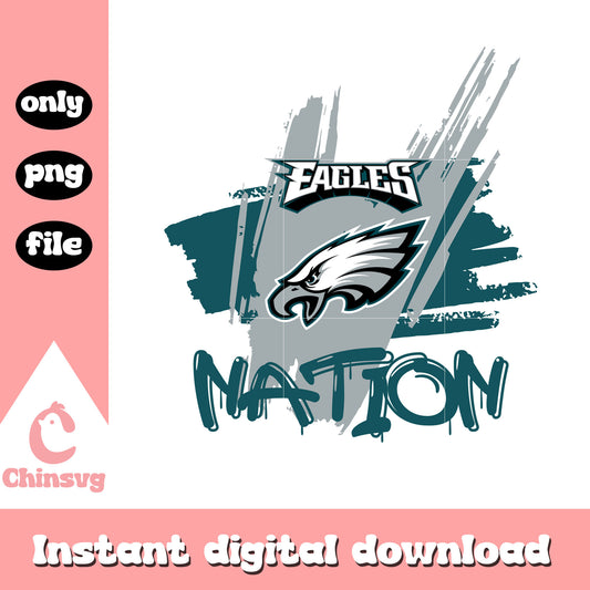 NFL Eagles nation logo design png, Philadelphia Eagles png
